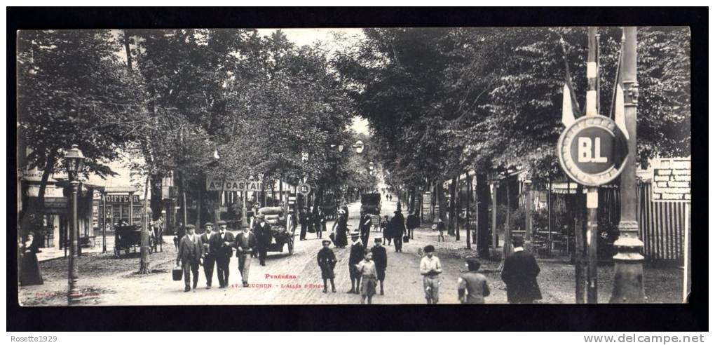 31 HAUTES  GARONNE  LUCHON  L'allée D'etigny Animées Sur Maxi Carte - Luchon