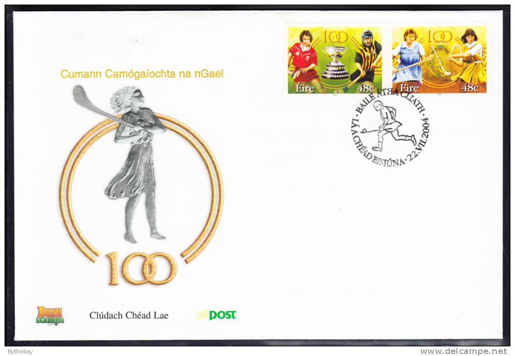 Ireland Scott #1562a FDC Pair 48c Camogie Centenary - FDC