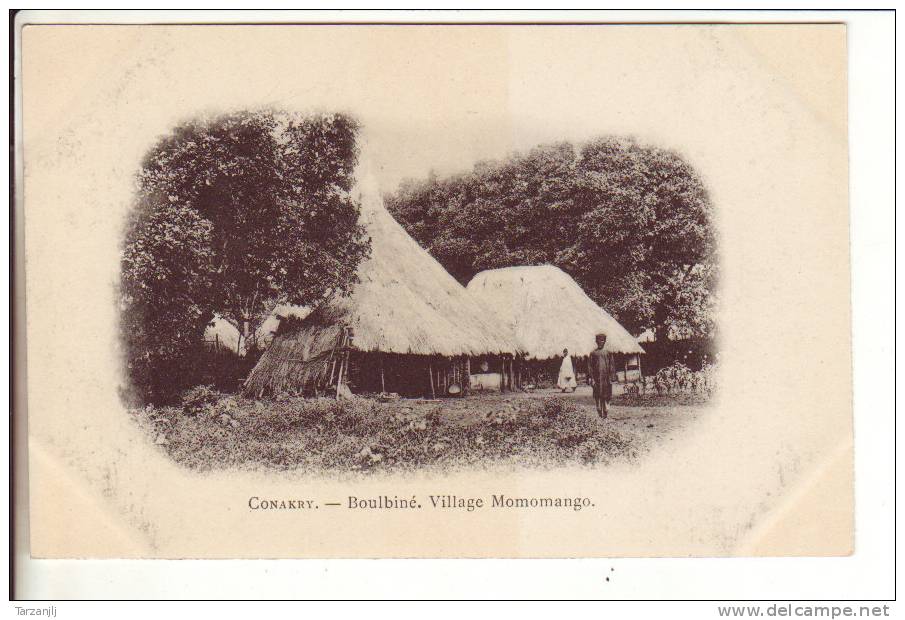 CPA Précurseur De Conakry (Guinée): Boulbiné Village Momomango - Guinee