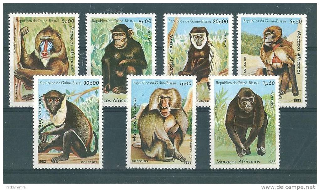 Guinée-Bissau: 180/ 186 **  Singes D'Afrique - Affen