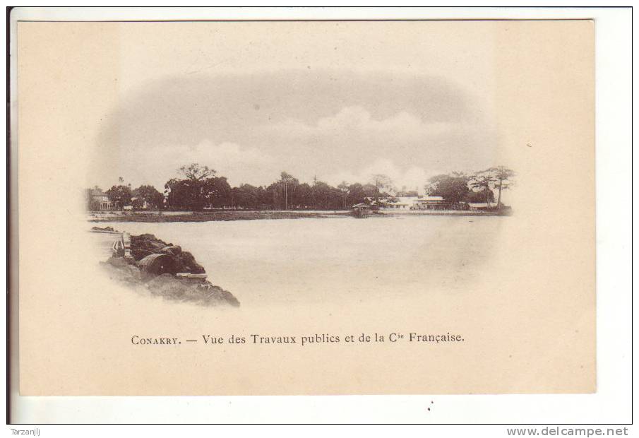 CPA Précurseur De Conakry (Guinée): Vue Des Travaux Publics Et De La Cie Française - Guinea