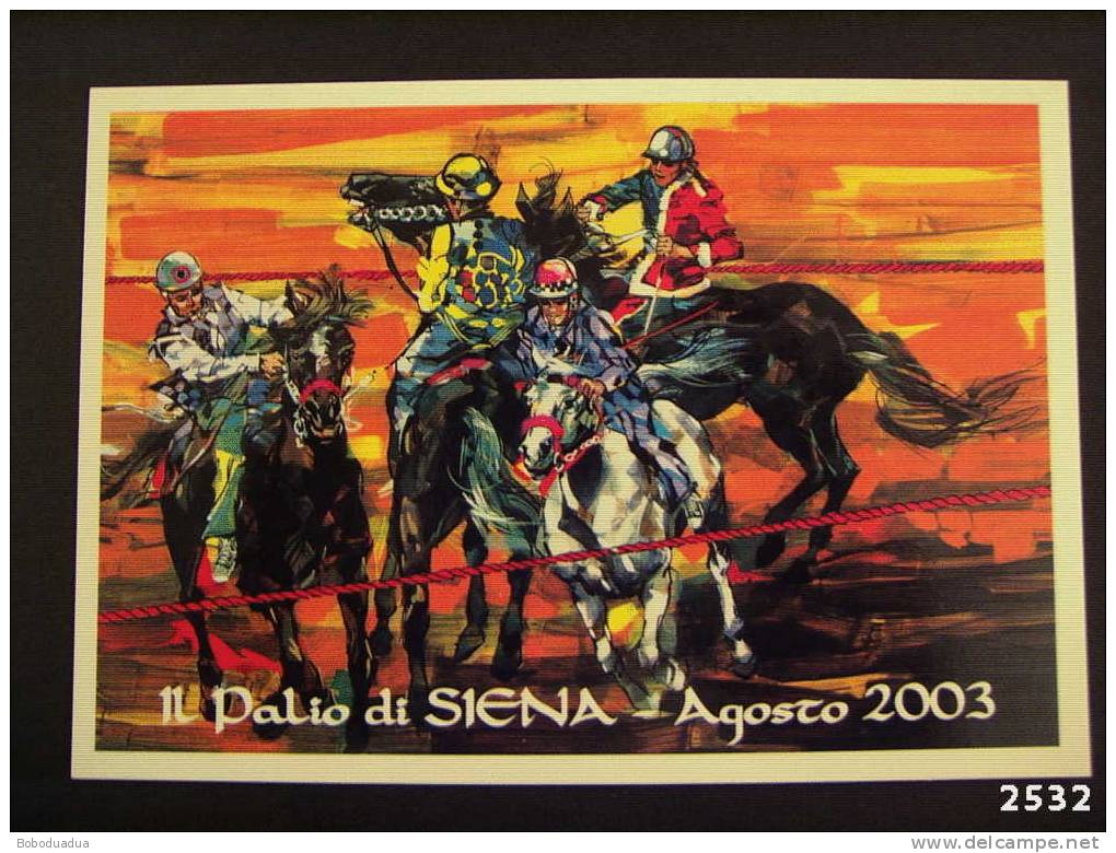 CARTOLINA  IL PALIO DI SIENA  AGOSTO 2003 - Manifestazioni