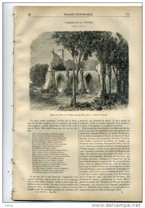 L’abbaye De La Victoire Près Senlis 1870 - Magazines - Before 1900