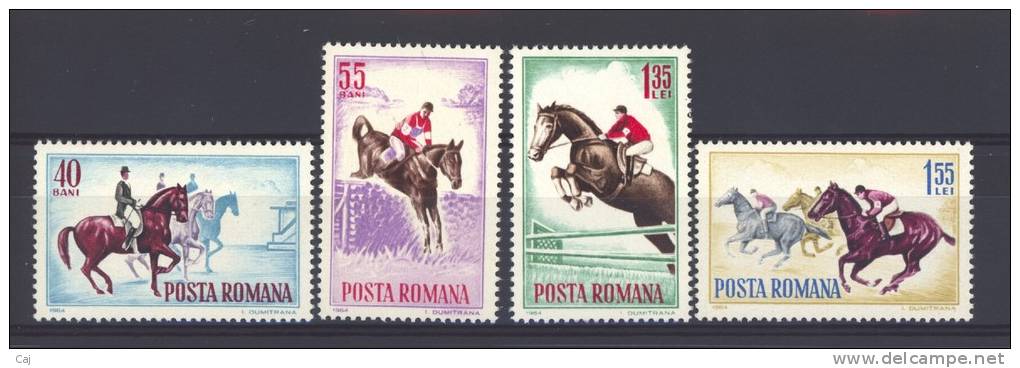 Roumanie  -  1964  :  Yv  2009-12  **     Cheval - Horse - Neufs