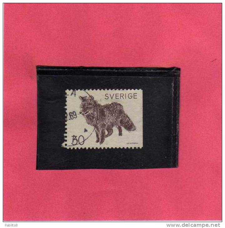 SWEDEN - SVERIGE - SVEZIA - SUEDE 1968 ANIMALS WOLF ANIMAL - ANIMALI LUPO ANIMALE USED - Used Stamps