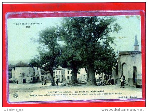 - CRAPONNE Sur ARZON - La Place Du Marchedial -Ornée De Beaux Arbres à Sully -  Carte Glacée - Craponne Sur Arzon