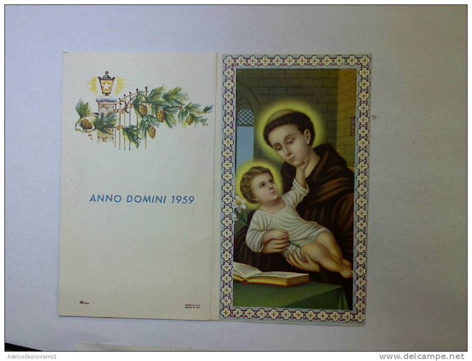 70981)calendario Sant´ Antonio E Bambin Gesù - Anno 1959 - Petit Format : 1941-60