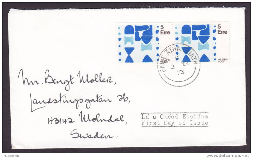 Ireland 1973 FDC Cover Zeitgenössische Kunst Von William Scott - FDC