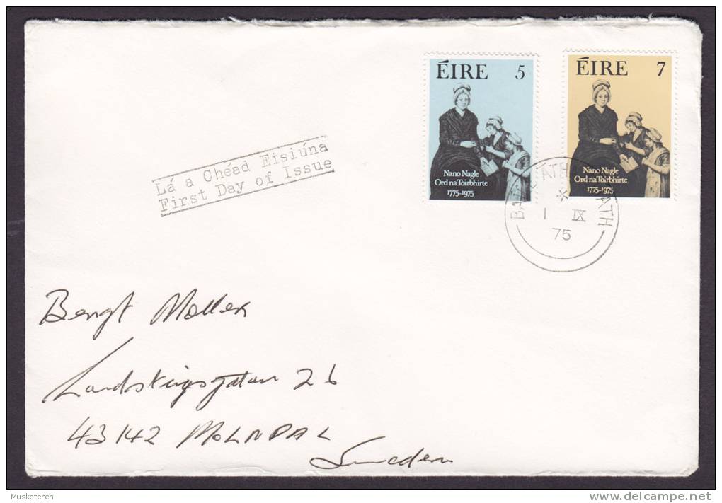 Ireland 1975 FDC Cover Presentation-Nonnen-orden Nano Nagle Begründerin Gemälde Von Charles Turner - FDC