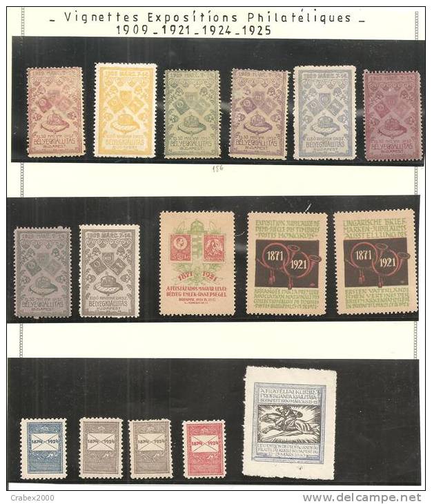 EXPOSITION PHILATELIQUE  1909+1921+1924+1925 - Feuillets Souvenir