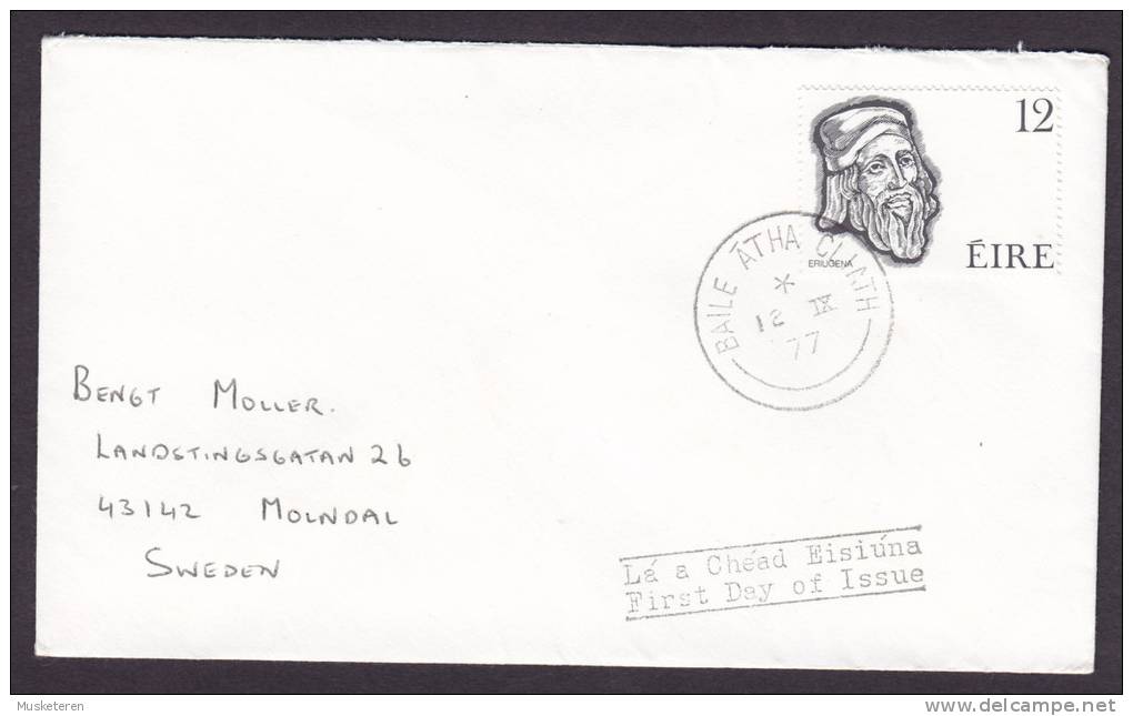 Ireland 1977 FDC Cover Johannes Scotus Eriugena - FDC