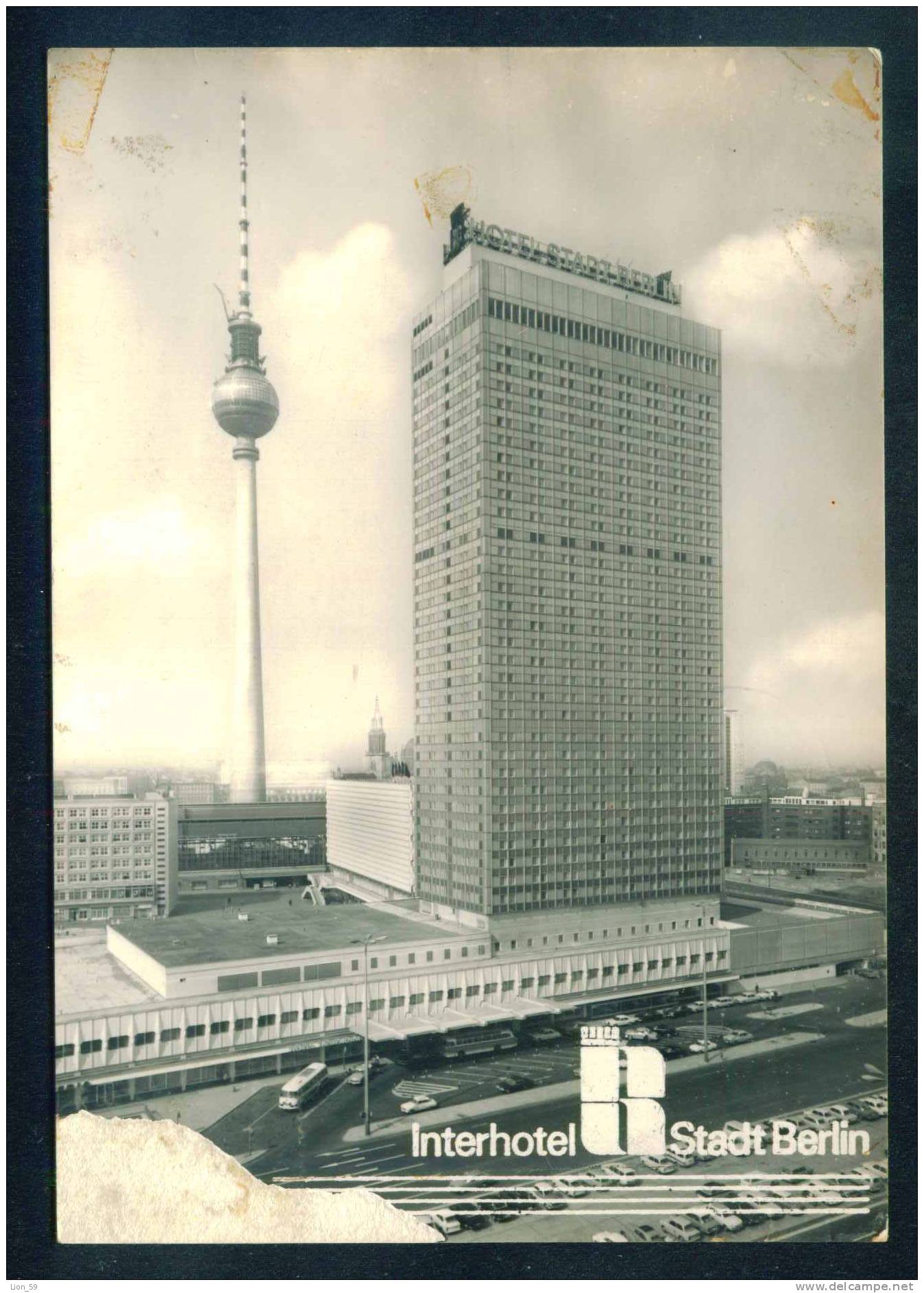 56436 // BERLIN - 1974 - SCHLEIFE SORBISCHE TANZTRACHT , INTERHOTEL , TV TOWER Germany Deutschland  Allemagne Germania - Brieven En Documenten