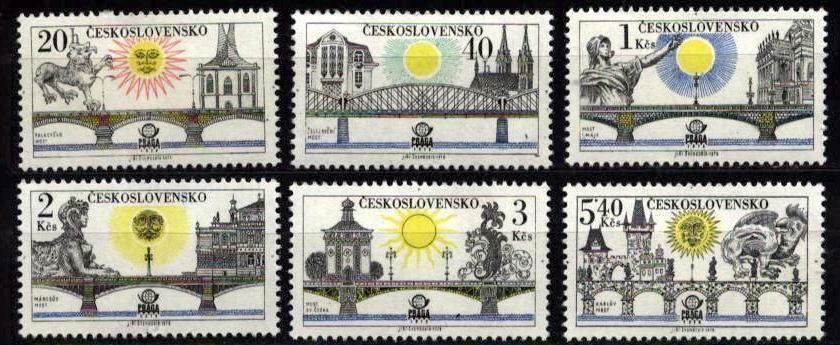 CS 1978 Mi 2445-50 Yt 2278-2283 ** Bridges - Unused Stamps