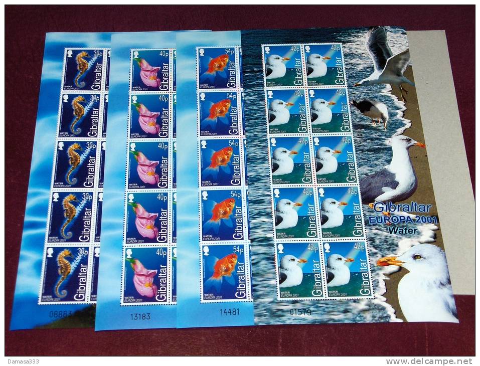 EUROPA CEPT 2001 GIBILTERRA GIBRALTAR FOGLIETTI / SHEETS MNH - 2001