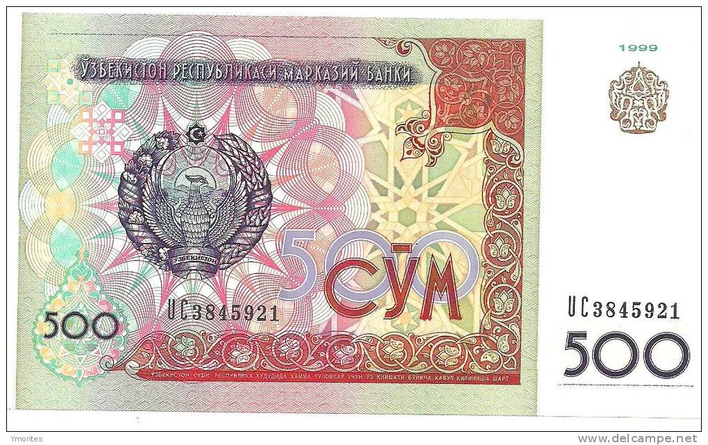 TWO Banknotes Uzbekistan 200,500 Sym ( 1997 And 1999 Year ) - Usbekistan