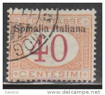 Q651.-.SOMALIA .-. 1909 .-. Scott # : J16 USED .-. POSTAGE DUE .-.  Cat US $ 55.00 - Somalia