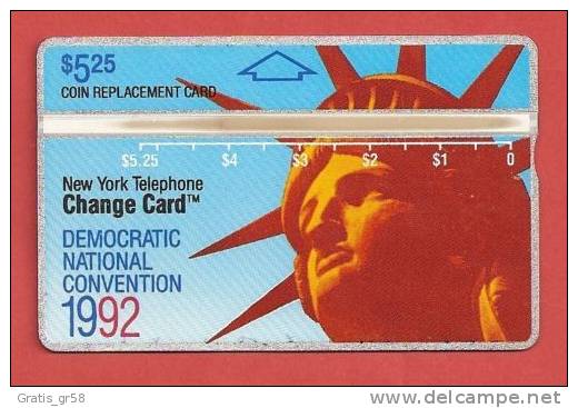 United States - NL-04a Democratic National Convention NYNEX L&G Card, %10.058ex, CN 208A,1992, Mint - Cartes Holographiques (Landis & Gyr)