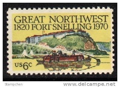 1970 USA Fort Snelling  Stamp Sc#1409 Ship Relic History Rock - Other & Unclassified