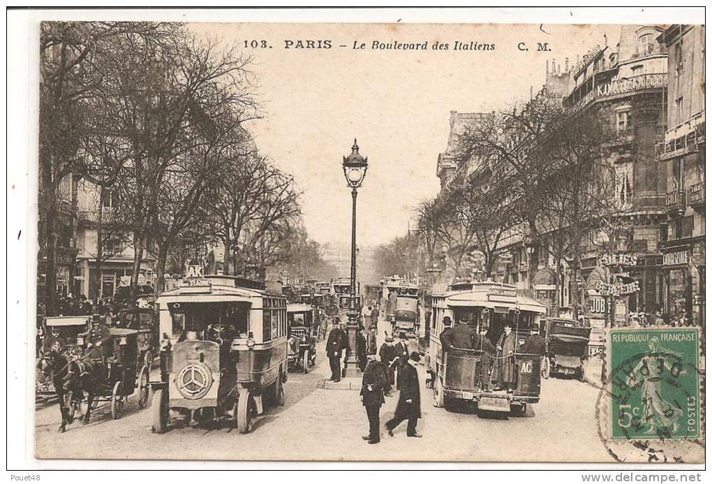 75 - 9e - Paris - Le Boulevard Des Italiens - Distretto: 09