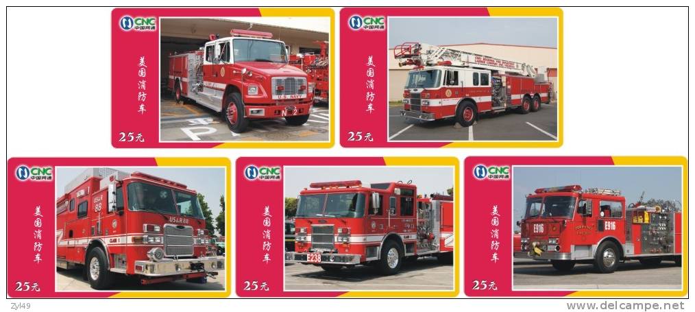 A04368 China Phone Cards Fire Engine 40pcs - Pompiers