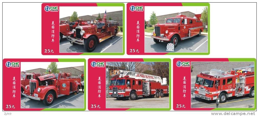 A04368 China Phone Cards Fire Engine 40pcs - Firemen