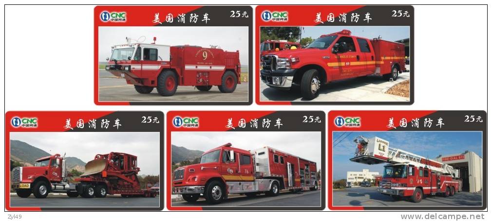 A04368 China Phone Cards Fire Engine 40pcs - Bomberos