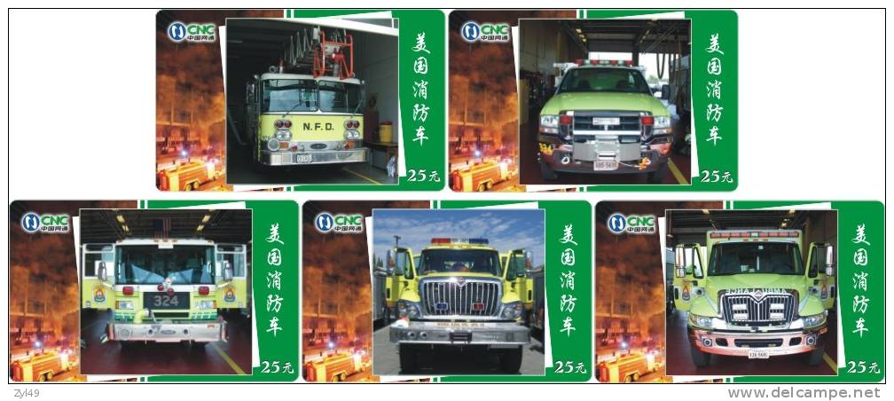 A04368 China phone cards Fire Engine 40pcs