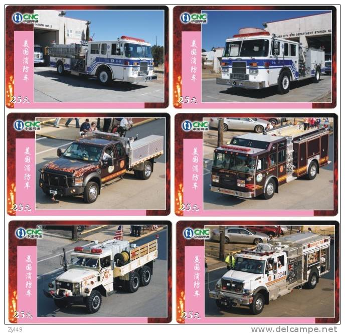 A04369 China phone cards Fire Engine 80pcs