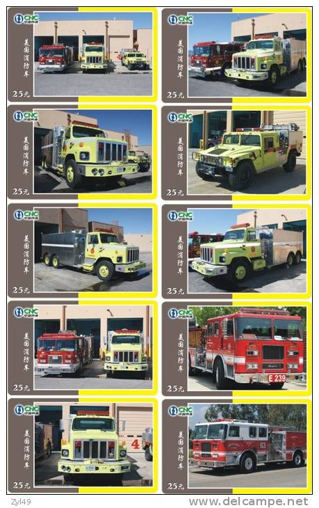 A04369 China phone cards Fire Engine 80pcs