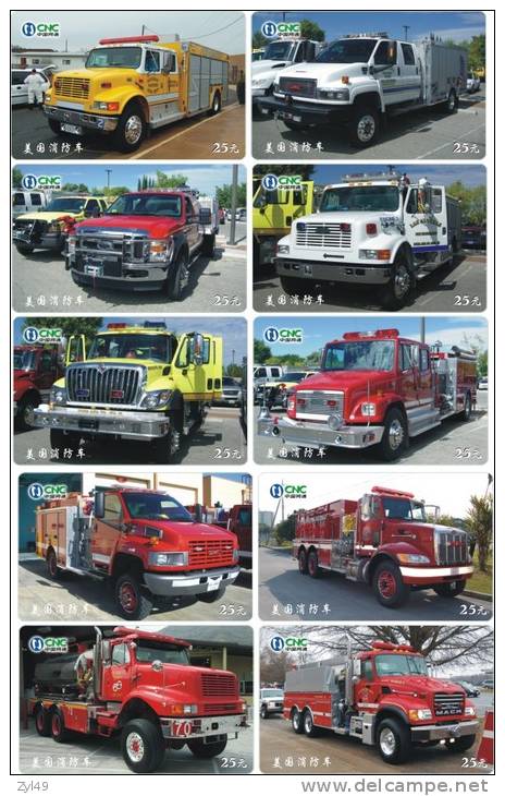 A04369 China phone cards Fire Engine 80pcs