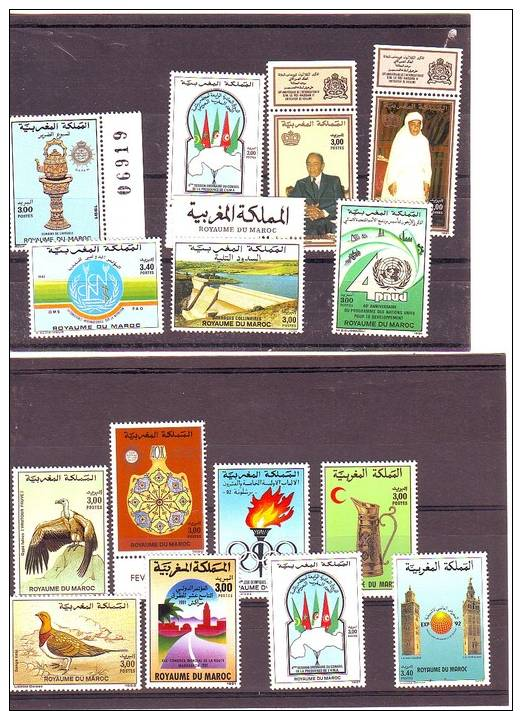 Timbres Neufs Années 1991 1992 1993 - Maroc (1956-...)