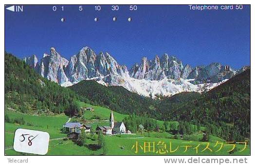 Télécarte Japon * SUISSE Montagne * Mountain (58) Japan Phonecard Switzerland Schweiz * - Gebirgslandschaften