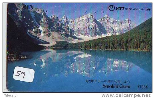 Télécarte Japon * SUISSE Montagne & Lac * Mountain And Lake (59) Japan Phonecard Switzerland Schweiz * - Montagnes