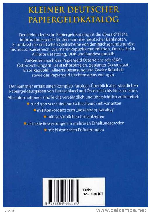 New Banknoten Katalog Deutschland 2011 Neueste Auflage 12€ Für Papiergeld Mit EURO-Banknoten Grabowski Battenberg Verlag - 5. Guerres Mondiales