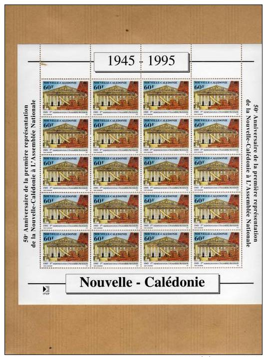 NOUVELLE CALEDONIE 1 Feuille 20 T N°YT 687 - Représentation à L´Assemblée Nationale - Neufs