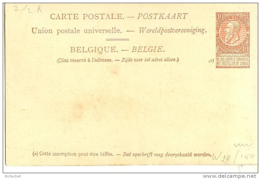 Belgique  Paquebot  N° 2 ** Léopold II - Cartoline Piroscafi