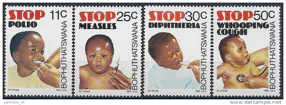 1984 BOPHUTHASWANA Afrique Sud 133-36**  Santé, Enfants, Maladies - Bophuthatswana