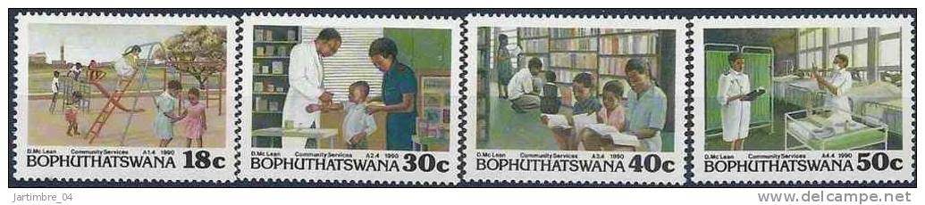 1990 BOPHUTHASWANA Afrique Sud 231-34** Ecole, Santé, Hopital, Livres - Bofutatsuana