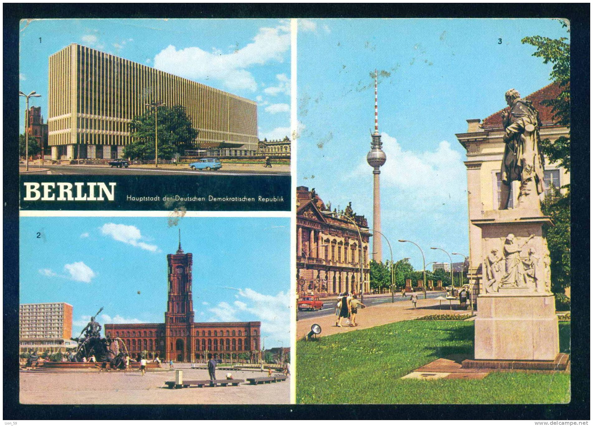 56492 // BERLIN - 1973 , RATHAUS , UNTER LINDEN , MINISTERIUM AUSWARTIGE   Deutschland Germany Allemagne Germania - Covers & Documents