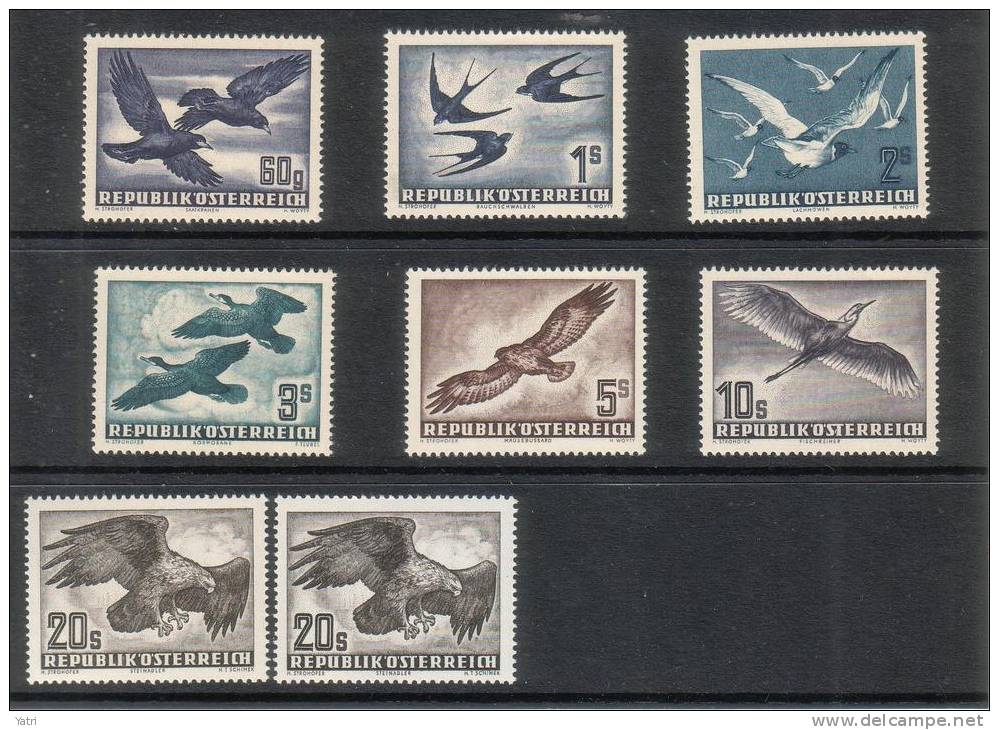 Austria 1950-1952-1953 Flug Post - Michel 955 956 968x 968y 984 985 986 987 ** - Andere & Zonder Classificatie