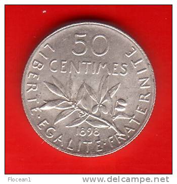 QUALITE RARE **** 50 CENTIMES SEMEUSE 1898 - ARGENT **** EN ACHAT IMMEDIAT !!! - Autres & Non Classés