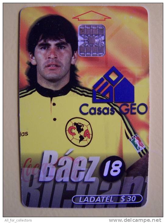 Mexico Chip Phone Card Telmex Ladatel, Soccer Football Player Baez, Casas GEO, - Mexico