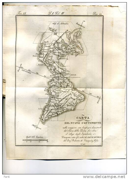 T0049 LIBRO LE OPERE DI BUFFON ORDINATE DAL CONTE DI LACEPEDE PARTE I VOL II  NAPOLI GABINETTO LETTERARIO (18??) - Libri Antichi