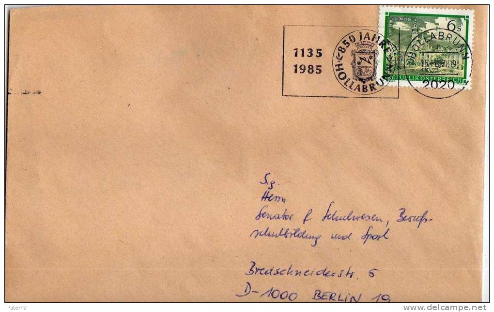 3352  Carta, Hollabrunn 1987, 850 Jahre - Lettres & Documents