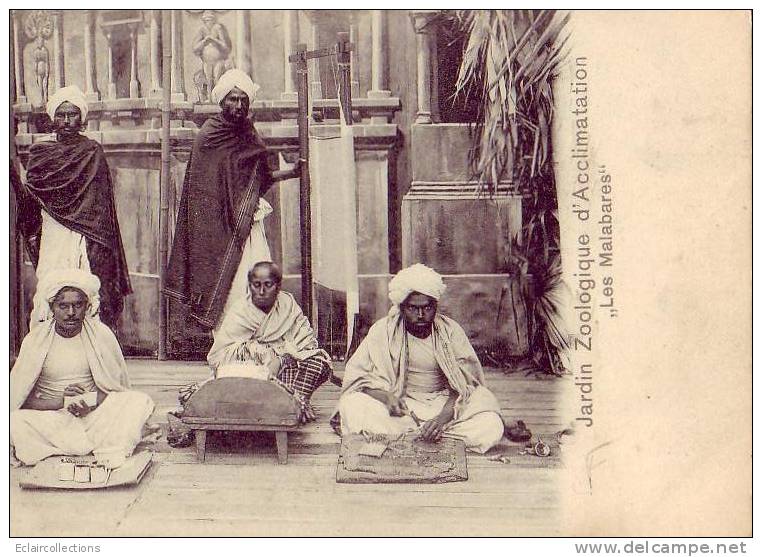 Paris...75..Jardin Zoologique Et D'acclimatation..Les Malabares..Indiens Chrétiens De L'Inde..Ouvriers - Parken, Tuinen