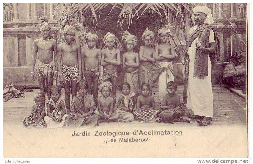 Paris...75..Jardin Zoologique Et D'acclimatation..Les Malabares..Indiens Chrétiens De L'Inde..Enfants - Parken, Tuinen