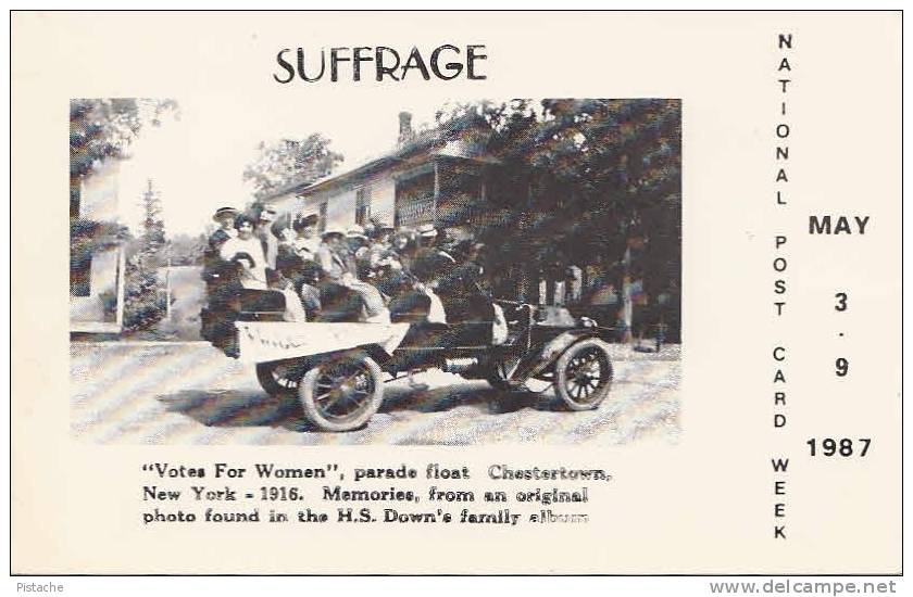 REPRODUCTION - Suffrage - Vote For Women - Femmes - Car History - 2 Scans  Unused - Good Condition - History