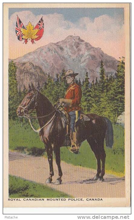 Royal Canadian Mounted Police - Flags Drapeaux Horse Cheval - RCMP - GRC - Unused - 2 Scans - Police - Gendarmerie