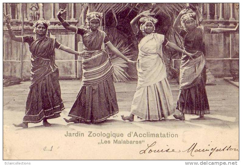 Paris...75..Jardin Zoologique Et D'acclimatation..Les Malabares..Indiens Chrétiens De L'Inde..Danseuses - Parks, Gärten