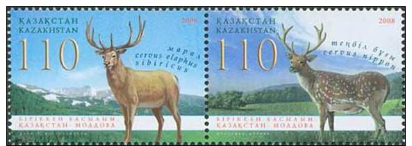 Kazakhstan Kasachstan 2008 Deer Mi. Nr. 620-621 - Kazakistan